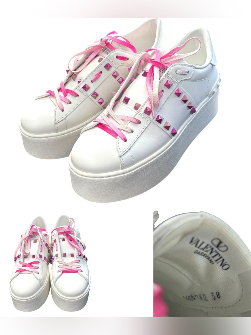 Valentino Garavani Rockstud Untitled Platform Sneakers